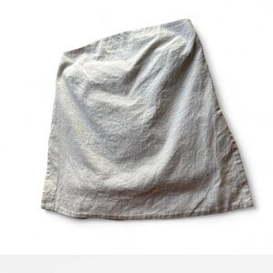 Aligne l Linen Cotton Blend Miniskirt in Gally Oatmeal Cream Woman's Size US 6